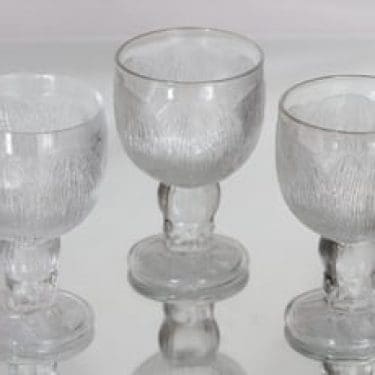 Nuutajärvi Pioni viinilasit, kirkas, 3 kpl, suunnittelija ,