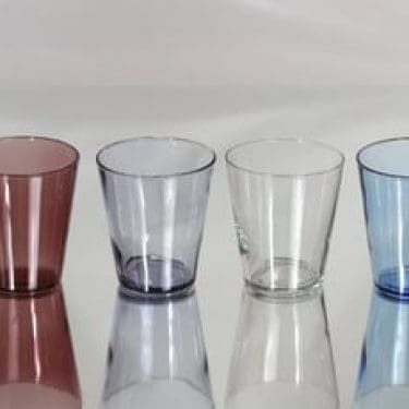 Nuutajärvi Viola lasit, eri värejä, 4 kpl, suunnittelija ,