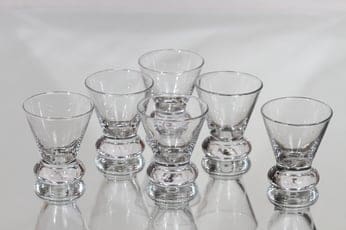 Nuutajärvi Nautica lasit, 8 cl, 6 kpl, suunnittelija Inkeri Toikka, 8 cl, pieni
