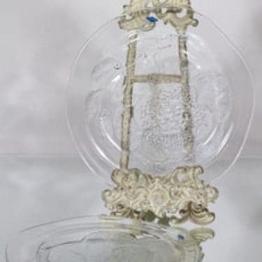 Nuutajärvi Pioni lautaset, matala, 2 kpl, suunnittelija Oiva Toikka, matala