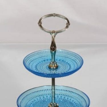 Nuutajärvi Kastehelmi kerrosvati, turkoosi, suunnittelija Oiva Toikka,