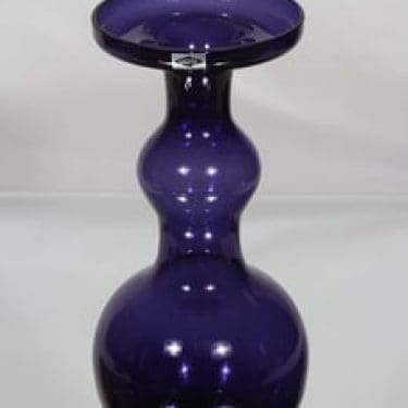 Nuutajärvi 1483 maljakko, sinipunainen, suunnittelija Oiva Toikka, suuri