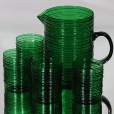 Nuutajärvi Rustica kaadin ja lasit, 1 l, 4 kpl, suunnittelija Kaj Franck, 1 l