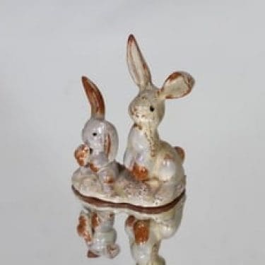 Svante Turunen eläinfiguuri, jänis, suunnittelija , jänis, käsinmaalattu, signeerattu