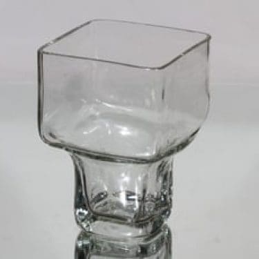 Riihimäen lasi Pultti maljakko, kirkas, suunnittelija Helena Tynell,