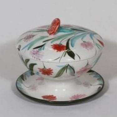 Arabia kastikekulho, käsinmaalattu, suunnittelija Dorrit von Fieandt, käsinmaalattu, signeerattu