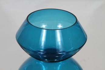 Riihimäen lasi Harlekiini salaattikulho, sininen, suunnittelija Nanny Still, pieni