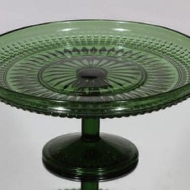 Riihimäen lasi Barokki vati, jalallinen, suunnittelija Erkkitapio Siiroinen, jalallinen