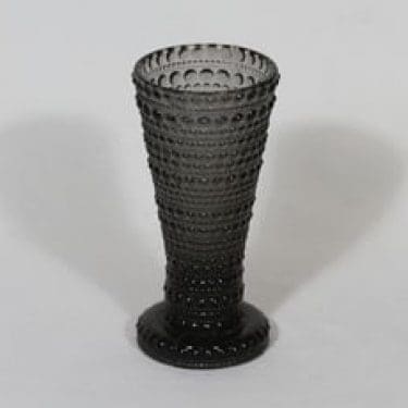 Nuutajärvi Kastehelmi maljakko, harmaa, suunnittelija Oiva Toikka,