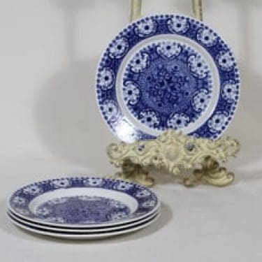 Arabia Ali leivoslautaset, sininen, 2 kpl, suunnittelija Raija Uosikkinen, kuparipainokoriste