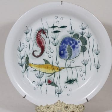 Arabia Crayfish vati, käsinmaalattu, suunnittelija Anja Juurikkala, käsinmaalattu, suuri