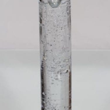 Iittala Arkipelago kynttilänjalka, kirkas, suunnittelija Timo Sarpaneva, suuri, massiivinen, pyöreä