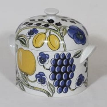 Arabia Paratiisi liemimalja, suunnittelija Birger Kaipiainen, värillinen, serikuva, retro