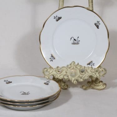 Arabia Haikara lautaset, 4 kpl, suunnittelija , pieni, siirtokuva, art deco