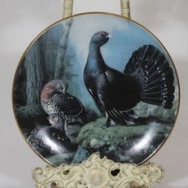 Arabia koristelautanen, Metsoja soitimella, suunnittelija von Wright, Metsoja soitimella, serikuva