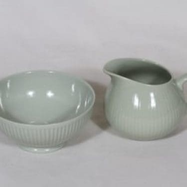 Arabia Sointu sokerikko ja kermakko, vihreä, suunnittelija Kaj Franck,