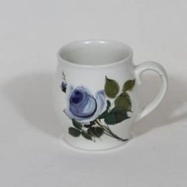 Arabia Kukka muki, käsinmaalattu, suunnittelija Hilkka-Liisa Ahola, käsinmaalattu, signeerattu