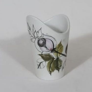 Arabia Kukka maljakko, käsinmaalattu, suunnittelija Hilkka-Liisa Ahola, käsinmaalattu, signeerattu, mattalasite