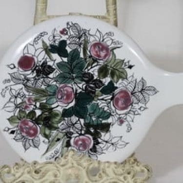 Arabia Ruusu kuvastin, käsinmaalattu, suunnittelija Hilkka-Liisa Ahola, käsinmaalattu, signeerattu