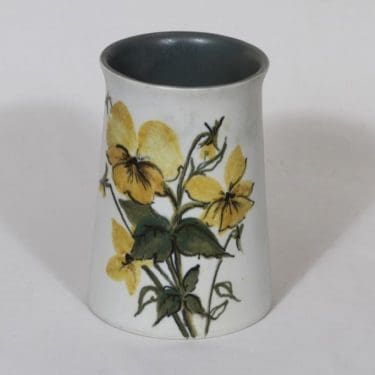 Arabia Kukka maljakko, käsinmaalattu, suunnittelija Hilkka-Liisa Ahola, käsinmaalattu, signeerattu, mattalasite