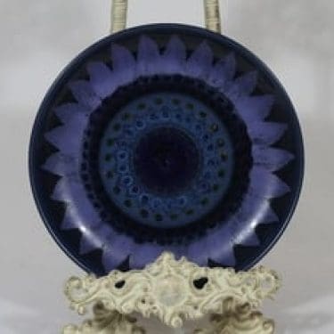 Arabia Kuutamo lautanen, käsinmaalattu, suunnittelija Hilkka-Liisa Ahola, käsinmaalattu, pieni, signeerattu