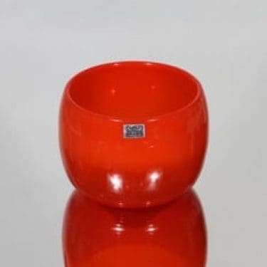 Nuutajärvi Art Rosso malja, signeerattu, suunnittelija Kaj Franck, signeerattu, pieni