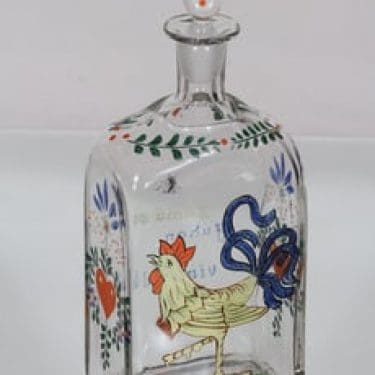 Iittala pullo, käsinmaalattu, suunnittelija , käsinmaalattu