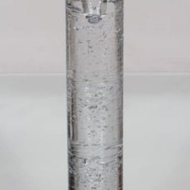 Iittala Arkipelago kynttilänjalka, kirkas, suunnittelija Timo Sarpaneva, suuri, massiivinen