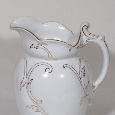 Arabia kultakoriste pesukaadin, valkoinen, suunnittelija , suuri, kultakoriste