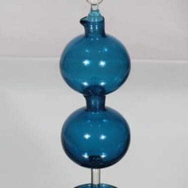 Riihimäen lasi Harlekiini etikka- ja öljykarahvi, 2-osainen, suunnittelija Nanny Still, 2-osainen