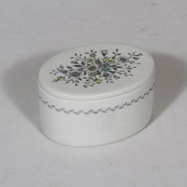 Arabia Fennica rasia, käsinmaalattu, suunnittelija Esteri Tomula, käsinmaalattu, mattalasite, painettu, signeerattu