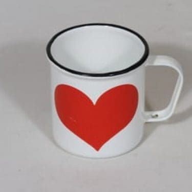 Finel muki, 25 cl, suunnittelija , 25 cl, pieni, serikuva, sydänaihe