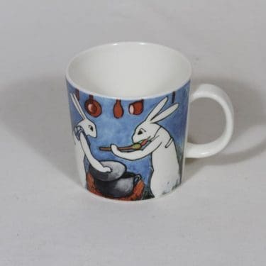 Arabia muki, Sopankeittäjäpuput, suunnittelija Heljä Liukko-Sundström, Sopankeittäjäpuput, serikuva, jänisaihe