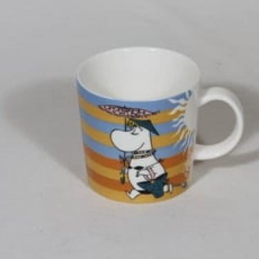 Arabia Muumi muki, Rantaelämää, suunnittelija Tove Slotte, Rantaelämää, serikuva, ranta-aihe