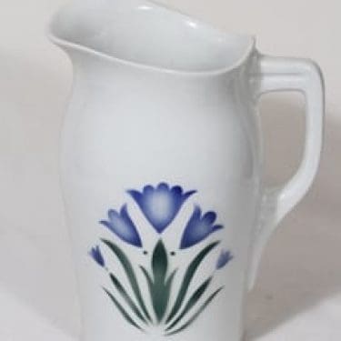 Arabia Sinikello pesukaadin, suunnittelija , puhalluskoriste, kukka-aihe