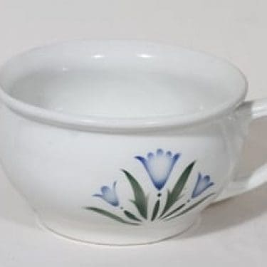 Arabia Sinikello yöastia, suunnittelija , puhalluskoriste, kukka-aihe