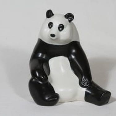 Arabia eläinfiguuri, panda, suunnittelija Lillemor Mannerheim-Klingspor, panda, suuri, signeerattu