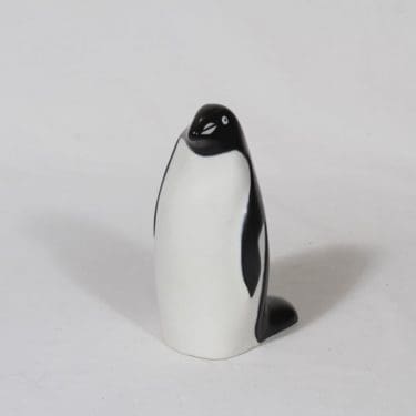 Arabia eläinfiguuri, pingviini, suunnittelija Lillemor Mannerheim-Klingspor, pingviini, signeerattu