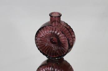 Riihimäen lasi Aurinkopullo koristepullo, koko 1/4, suunnittelija Helena Tynell, koko 1/4, punaharmaa XVII, pieni