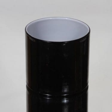 Riihimäen lasi Black and white maljakko, musta, suunnittelija Nanny Still,