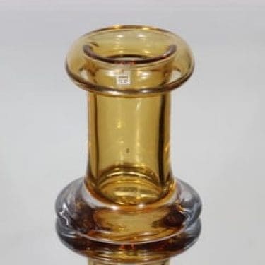 Riihimäen lasi Rulla maljakko, amber, suunnittelija Tamara Aladin, pieni