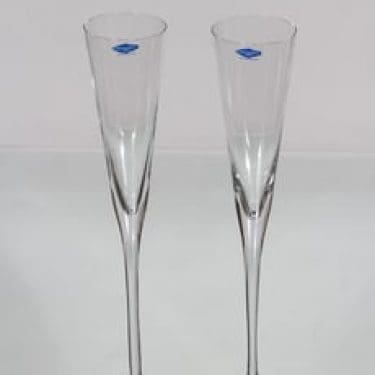 Nuutajärvi Aurora kuohuviinilasit, 10 cl, 2 kpl, suunnittelija Heikki Orvola, 10 cl