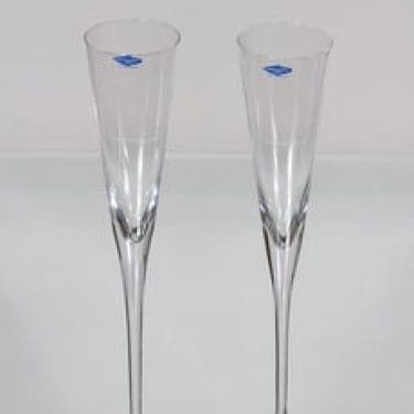 Nuutajärvi Aurora kuohuviinilasit, 10 cl, 2 kpl, suunnittelija Heikki Orvola, 10 cl