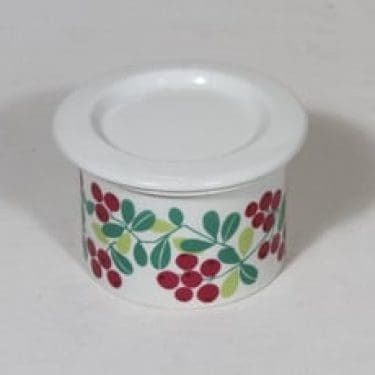 Arabia Pomona purnukka, puolukka, suunnittelija Raija Uosikkinen, puolukka, serikuva