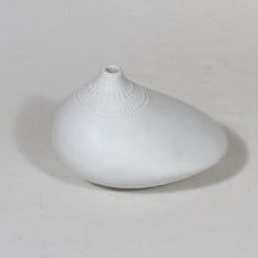 Rosenthal Pollo koriste-esine, valkoinen, suunnittelija Tapio Wirkkala, mattalasite