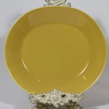 Arabia Aatami vati, keltainen lasite, suunnittelija Birger Kaipiainen, soikea