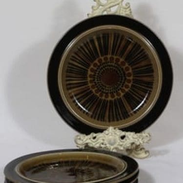 Arabia Kosmos lautaset, matala, 4 kpl, suunnittelija Gunvor Olin-Grönqvist, matala, puhalluskoriste, retro