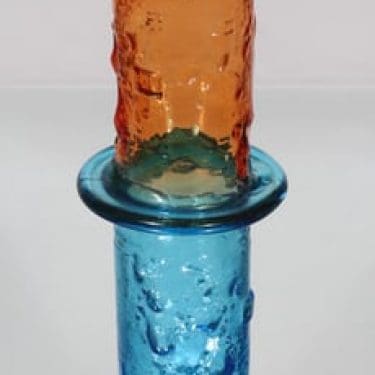 Nuutajärvi N 480 maljakko, signeerattu, suunnittelija Oiva Toikka, signeerattu, retro