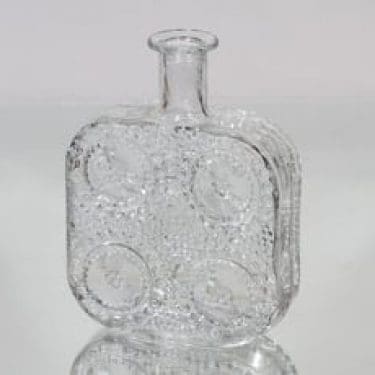 Riihimäen lasi Grapponia koristepullo, kirkas, suunnittelija Nanny Still,