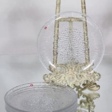 Iittala Ultima Thule lautaset, kirkas, 6 kpl, suunnittelija Tapio Wirkkala, pieni